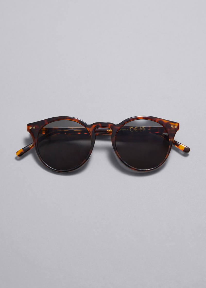 & Other Stories Classiche Round Frame Sunglasses Marroni | NOS-SN114586