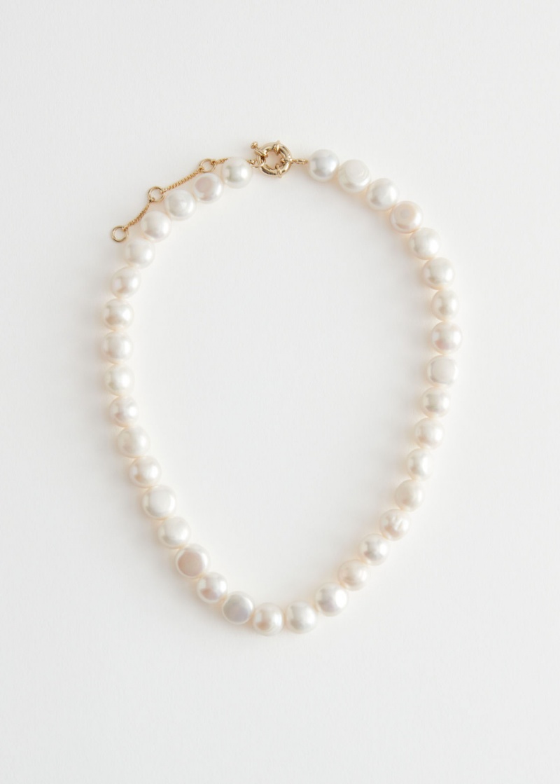 & Other Stories Delicate Pearl Necklace Bianche | NOS-SN114701