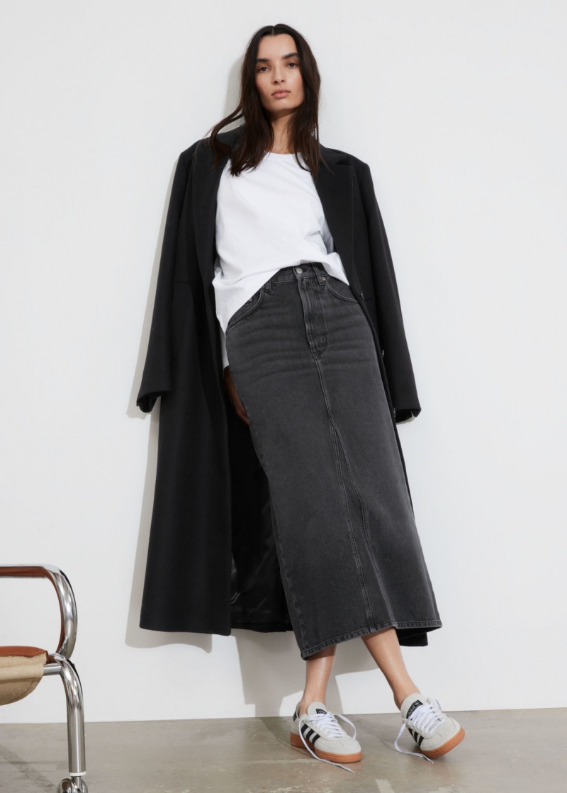 & Other Stories Denim Midi Skirt Nere | NOS-SN114209