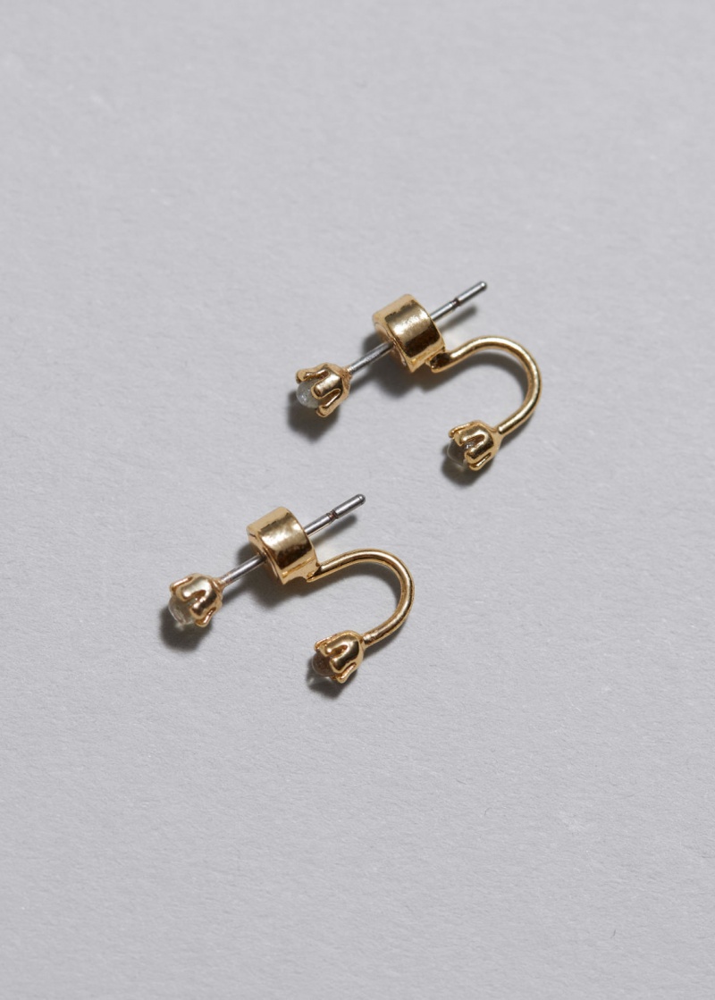 & Other Stories Double Gemstone Earrings Oro | NOS-SN114695