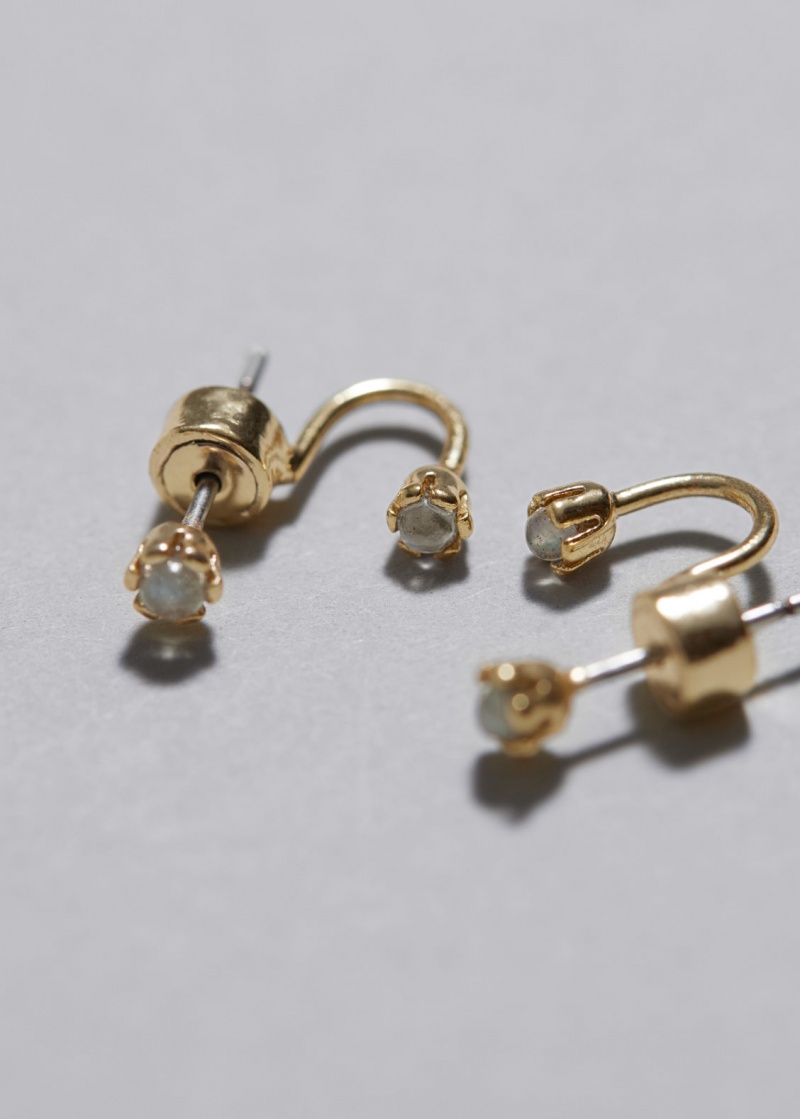 & Other Stories Double Gemstone Earrings Oro | NOS-SN114695