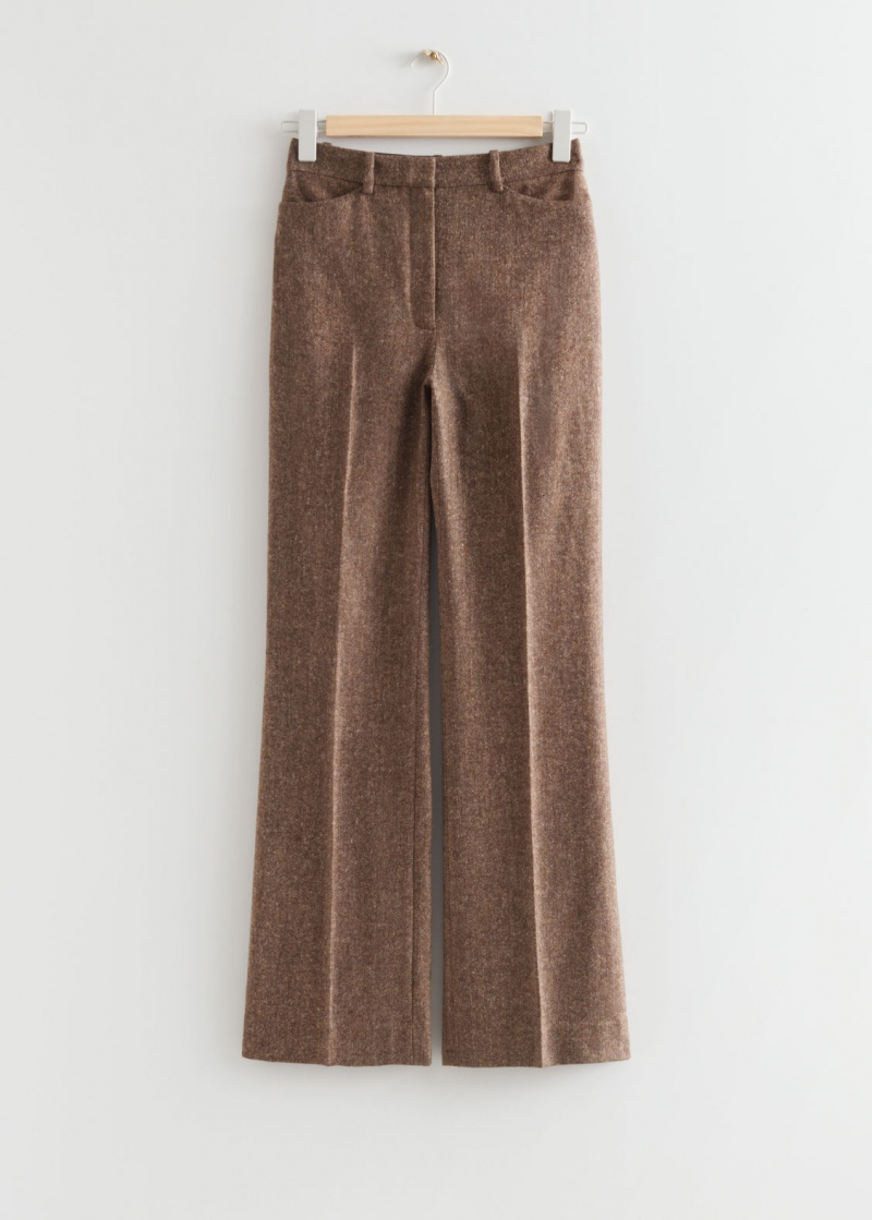 & Other Stories Dritto Tailored Trousers Beige | NOS-SN114256