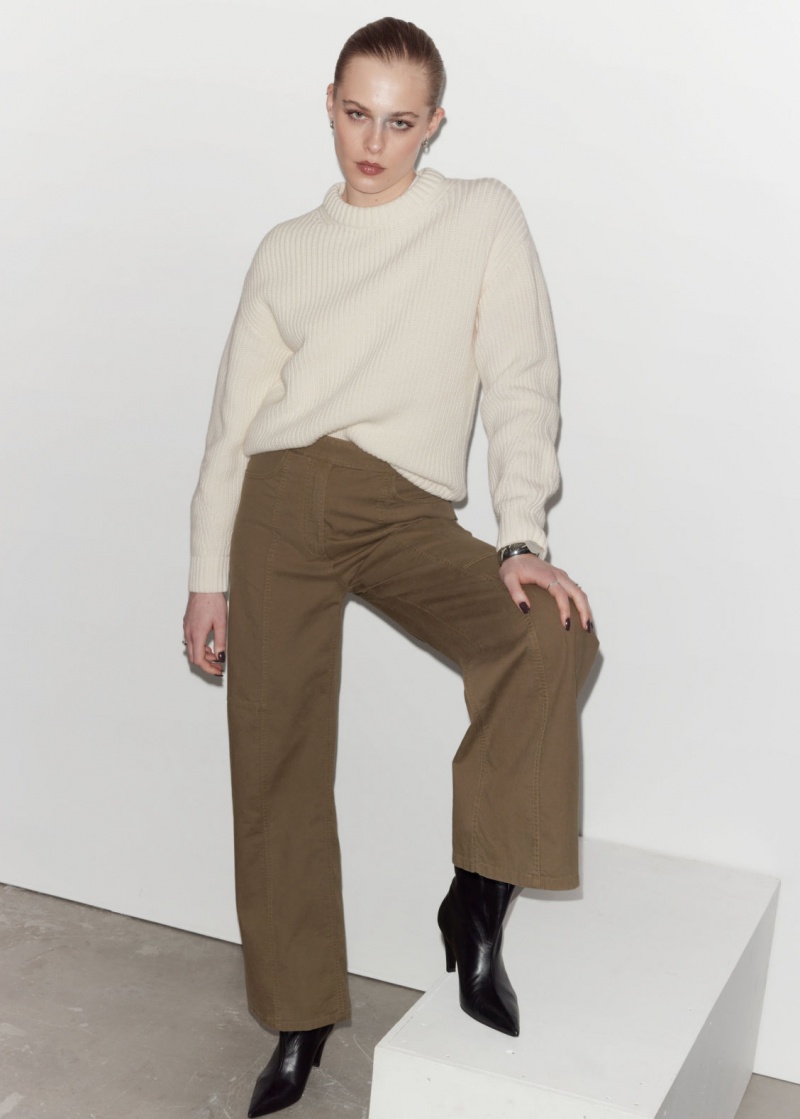 & Other Stories Dritto Utility Trousers Beige | NOS-SN114339