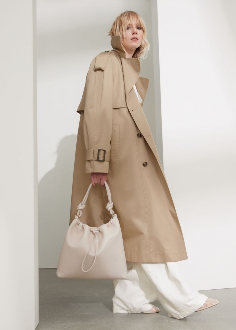 & Other Stories Fibbia-Belt Trench Coat Beige | NOS-SN113800