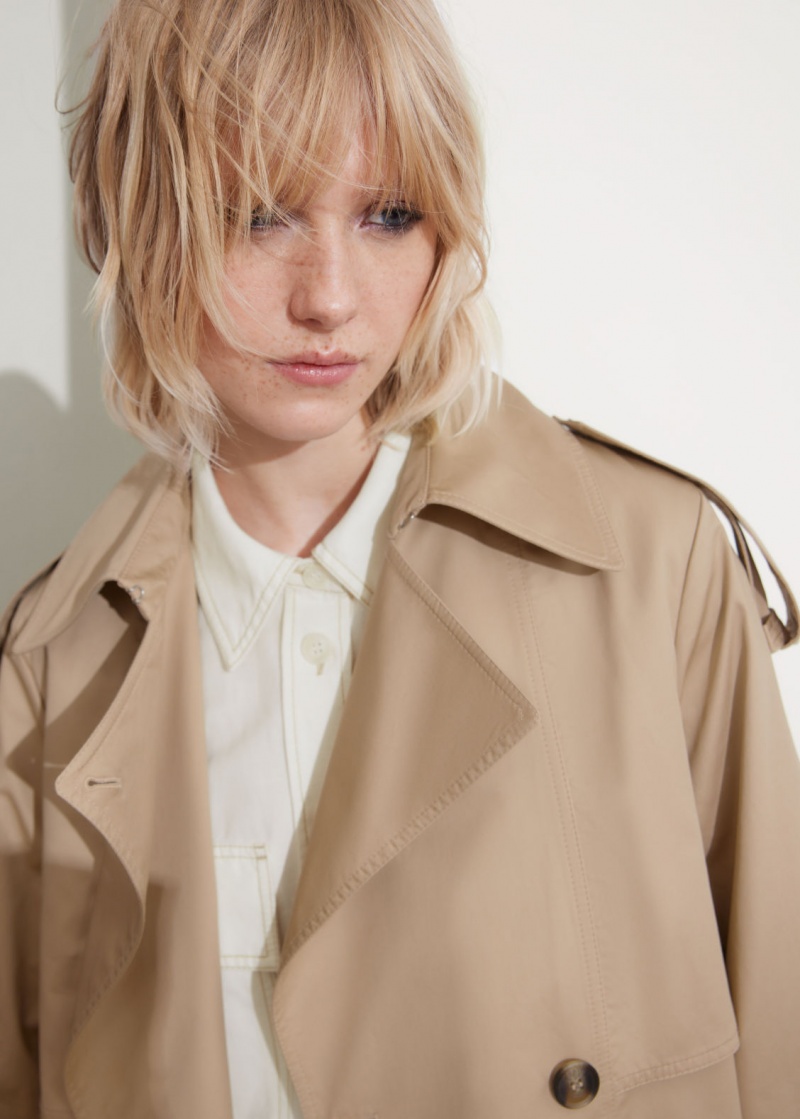 & Other Stories Fibbia-Belt Trench Coat Beige | NOS-SN113800