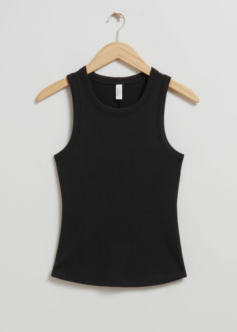 & Other Stories Fitted Tank Top Nere | NOS-SN113997