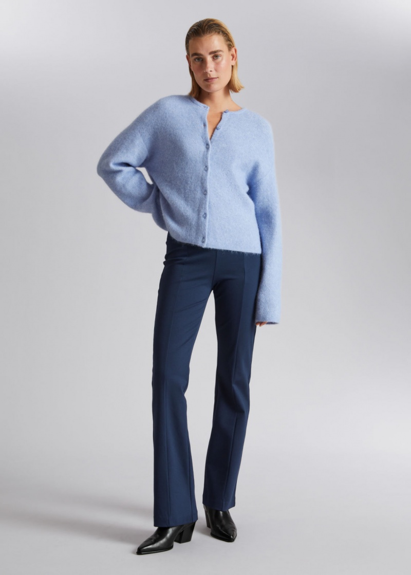 & Other Stories Flared Trousers Blu Scuro | NOS-SN114277