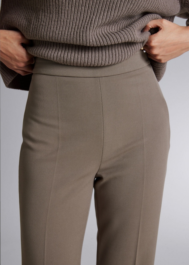 & Other Stories Flared Trousers Marroni | NOS-SN114320