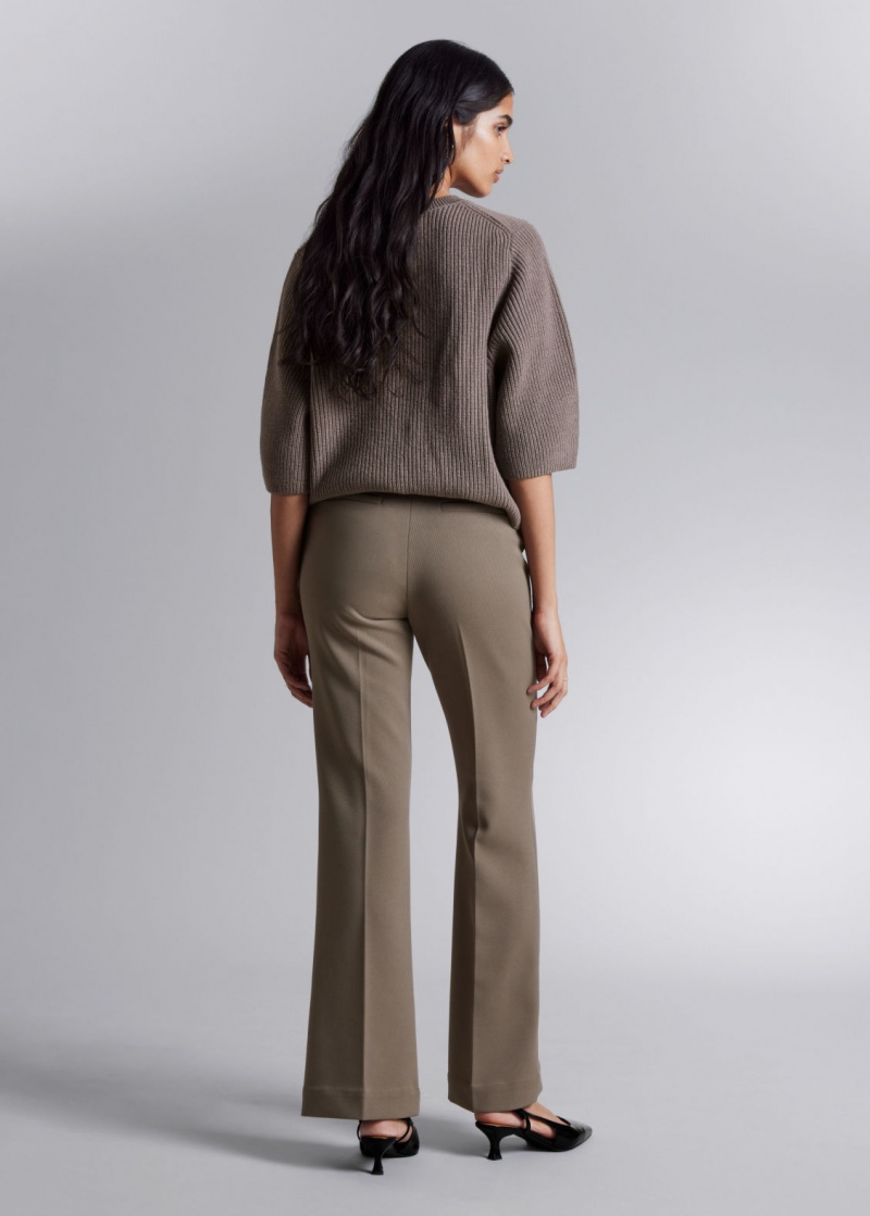 & Other Stories Flared Trousers Marroni | NOS-SN114320