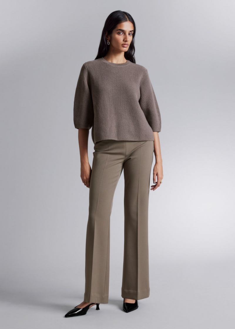 & Other Stories Flared Trousers Marroni | NOS-SN114320