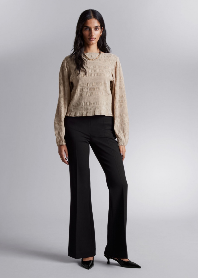 & Other Stories Flared Trousers Nere | NOS-SN114312