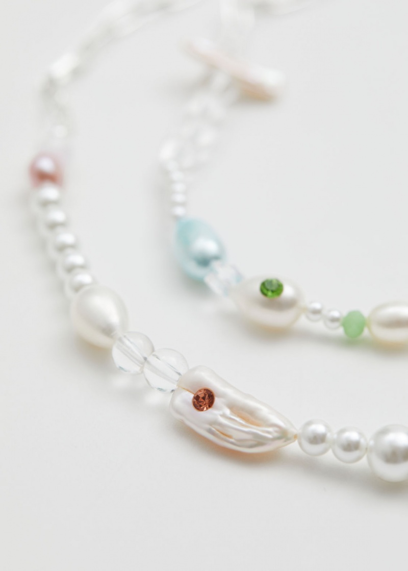 & Other Stories Freshwater Pearl Necklace Crema | NOS-SN114703