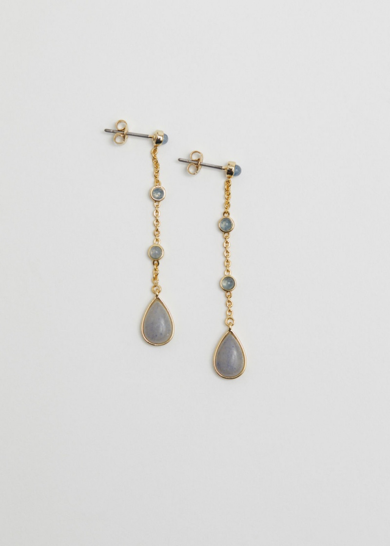 & Other Stories Gemstone Drop Earrings Blu | NOS-SN114679