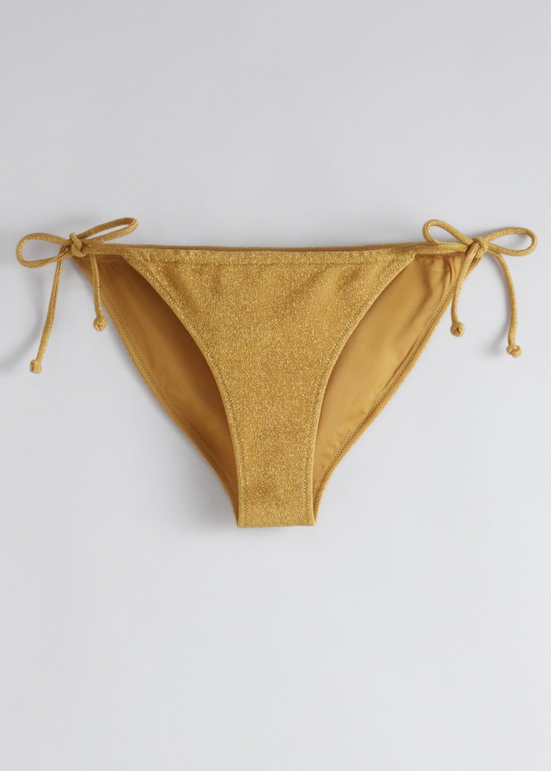 & Other Stories Glitter Mini Bikini Briefs Senape | NOS-SN114753