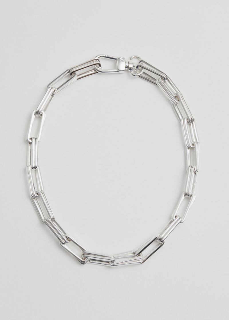 & Other Stories Grosso Chain Link Necklace Argento | NOS-SN114707