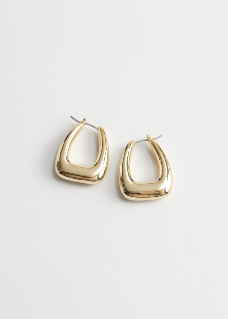 & Other Stories Grosso Oval Hoop Earrings Oro | NOS-SN114670