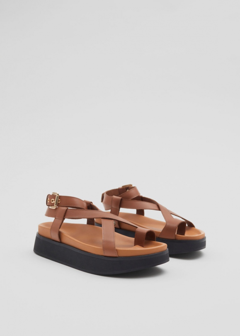 & Other Stories Grosso Pelle Sandals Marroni | NOS-SN114501