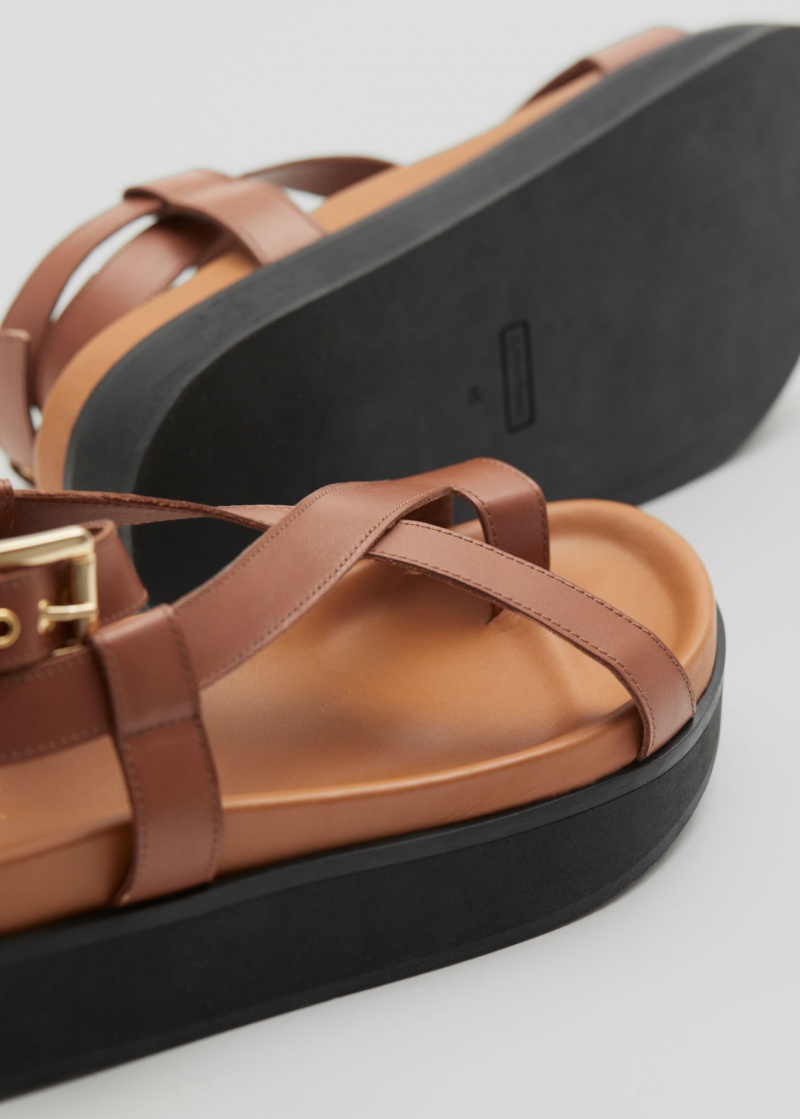 & Other Stories Grosso Pelle Sandals Marroni | NOS-SN114501