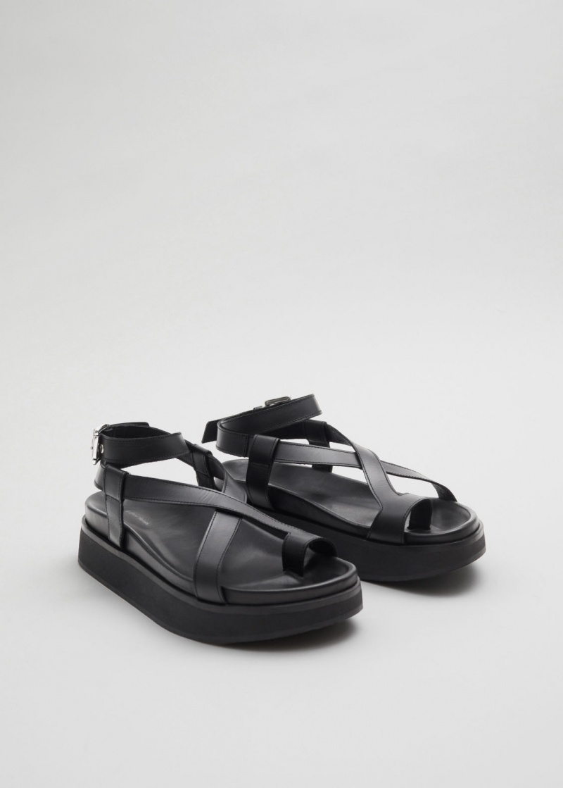 & Other Stories Grosso Pelle Sandals Nere | NOS-SN114486