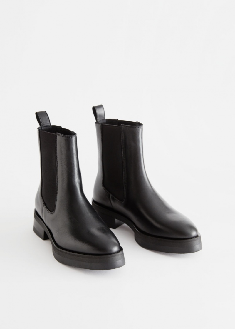 & Other Stories Grosso Sole Chelsea Boots Nere | NOS-SN114428