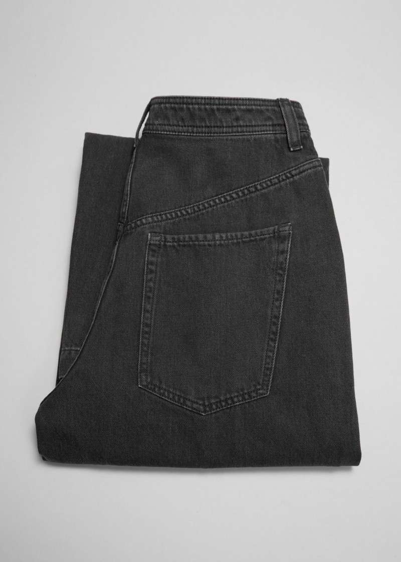 & Other Stories High-Vita Barrel-Leg Jeans Nere | NOS-SN114249