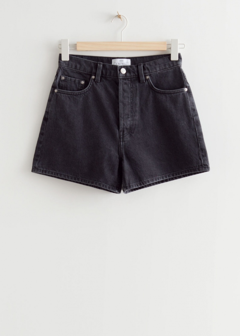 & Other Stories High-Vita Denim Shorts Nere | NOS-SN114366