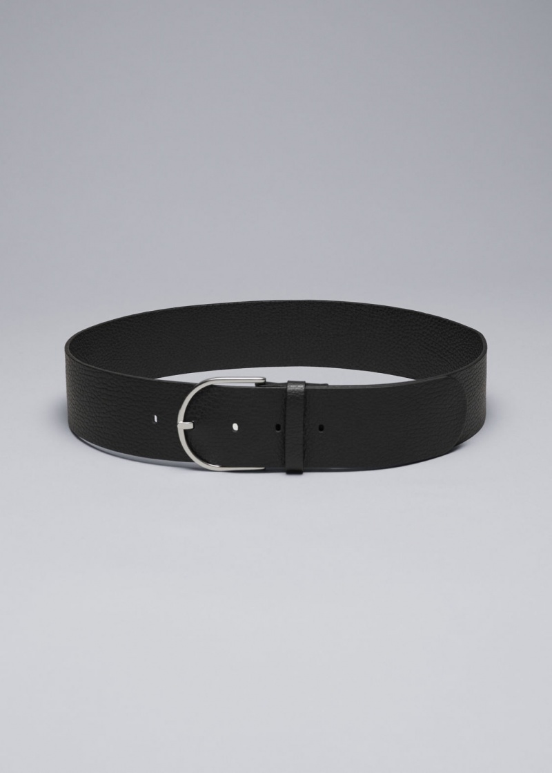 & Other Stories High-Vita Pelle Belt Nere | NOS-SN114621