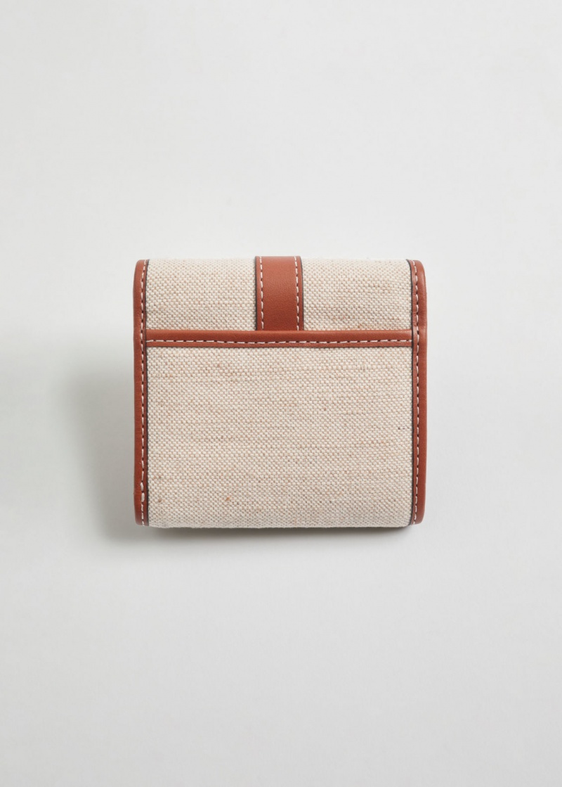 & Other Stories Jute Pelle Tri-Fold Wallet Marroni Marroni | NOS-SN114565