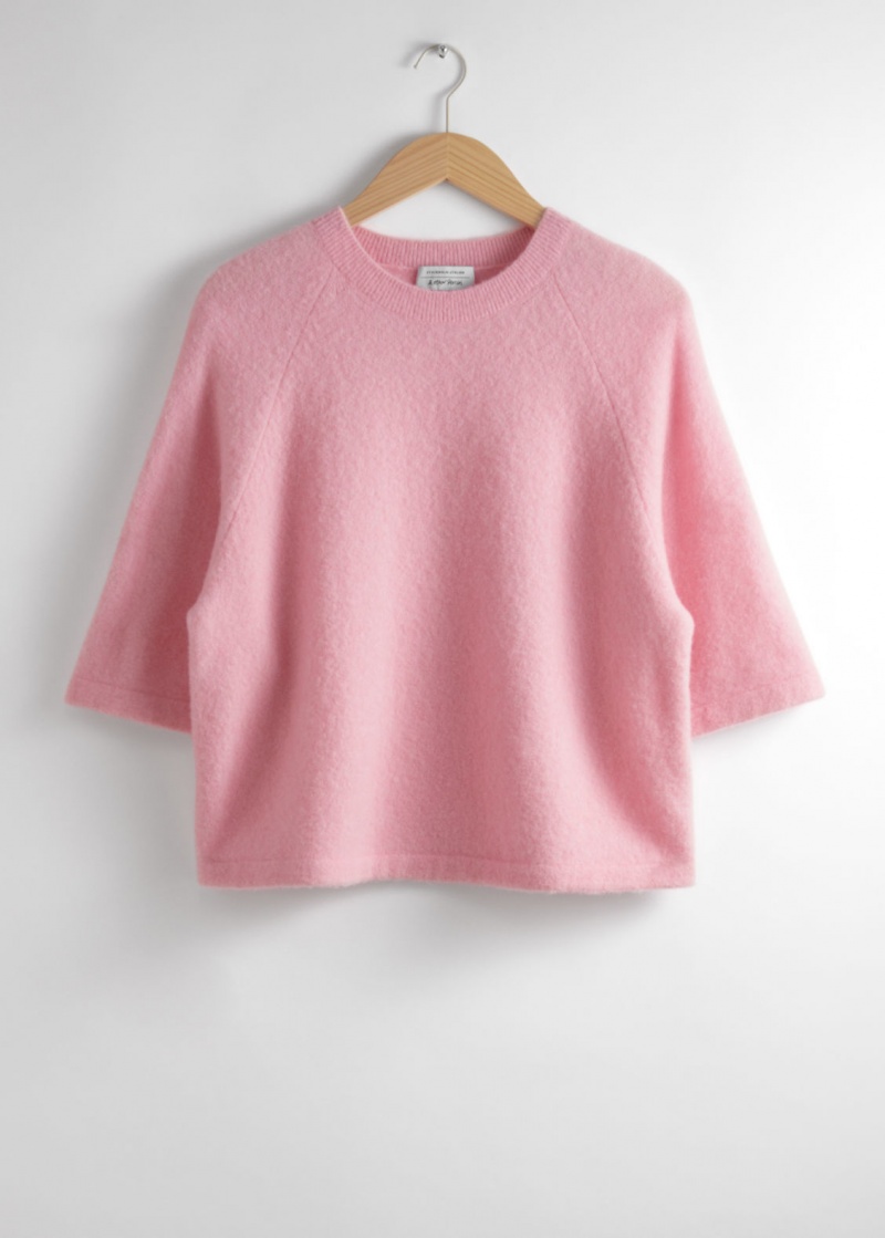 & Other Stories Knit T-Shirt Rosa | NOS-SN113690