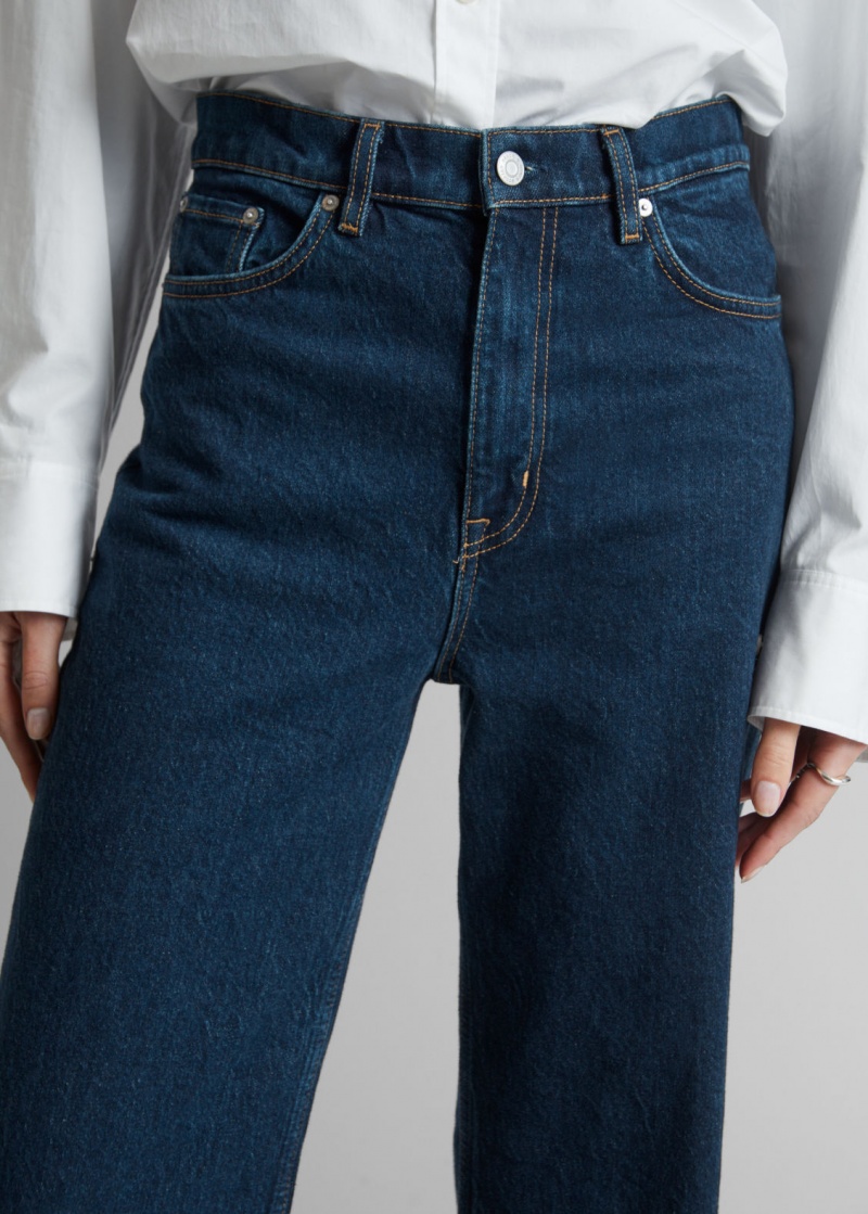 & Other Stories Larghe Cropped Jeans Blu | NOS-SN114217