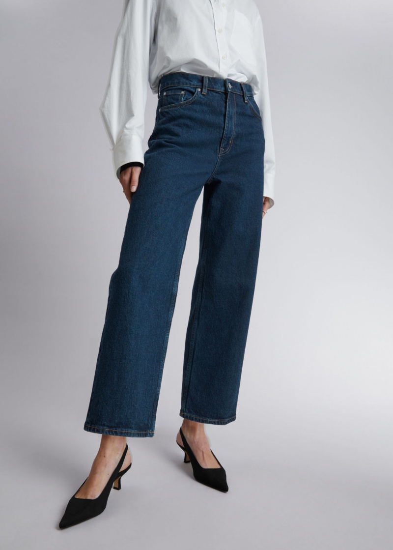 & Other Stories Larghe Cropped Jeans Blu | NOS-SN114217