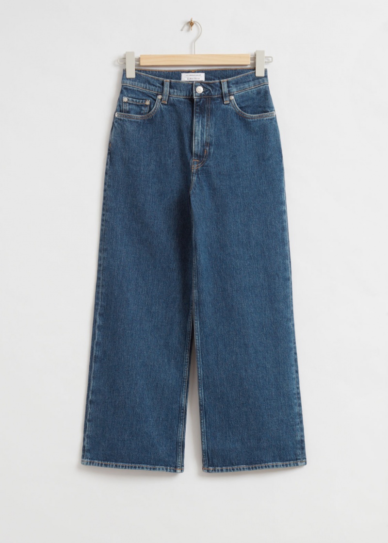 & Other Stories Larghe Cropped Jeans Blu | NOS-SN114224