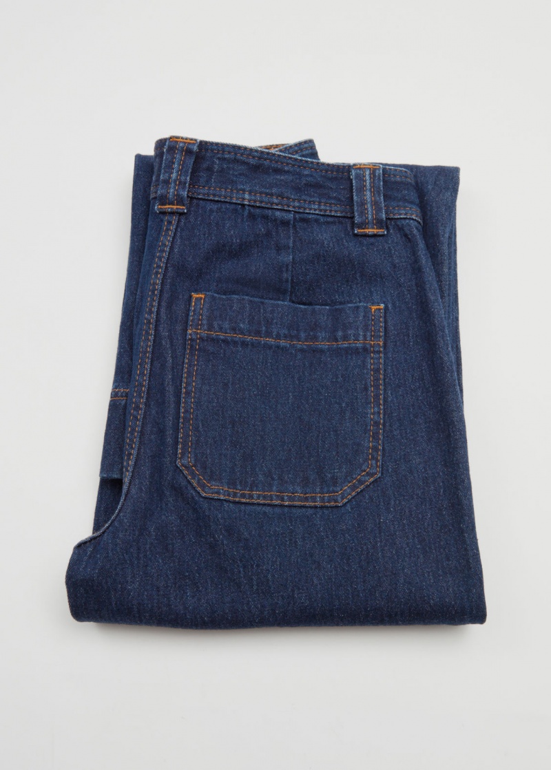 & Other Stories Larghe High-Vita Jeans Blu Scuro Lavaggio | NOS-SN114221