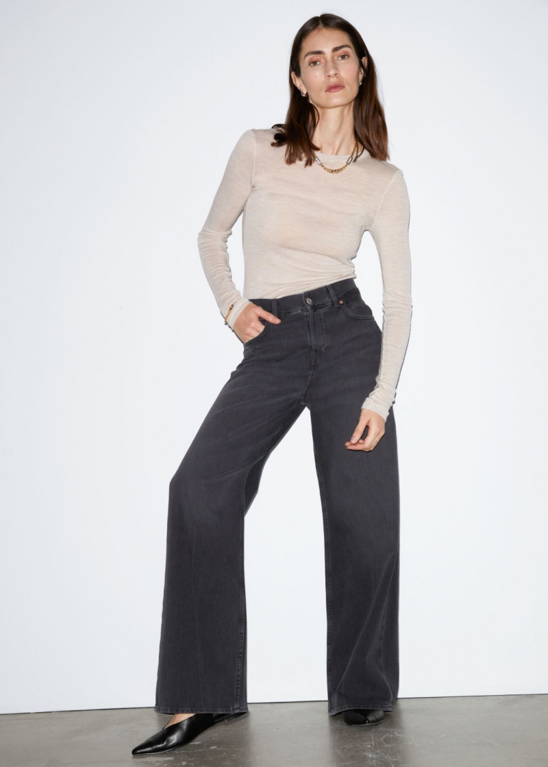 & Other Stories Larghe Jeans Nere | NOS-SN114248