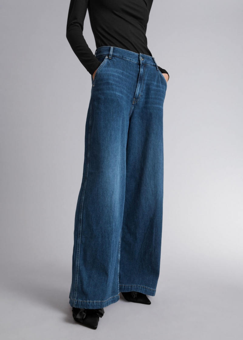 & Other Stories Larghe Low-Vita Jeans Blu | NOS-SN114237