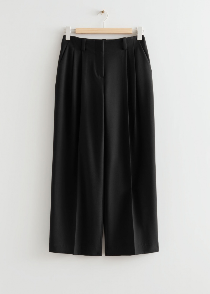 & Other Stories Larghe Low Vita Trousers Nere | NOS-SN114254