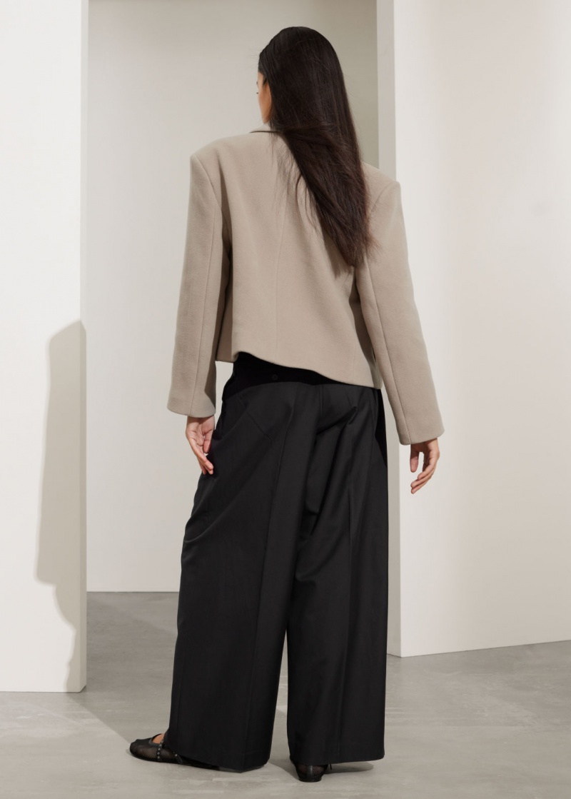 & Other Stories Larghe Tailored Trousers Nere | NOS-SN114347