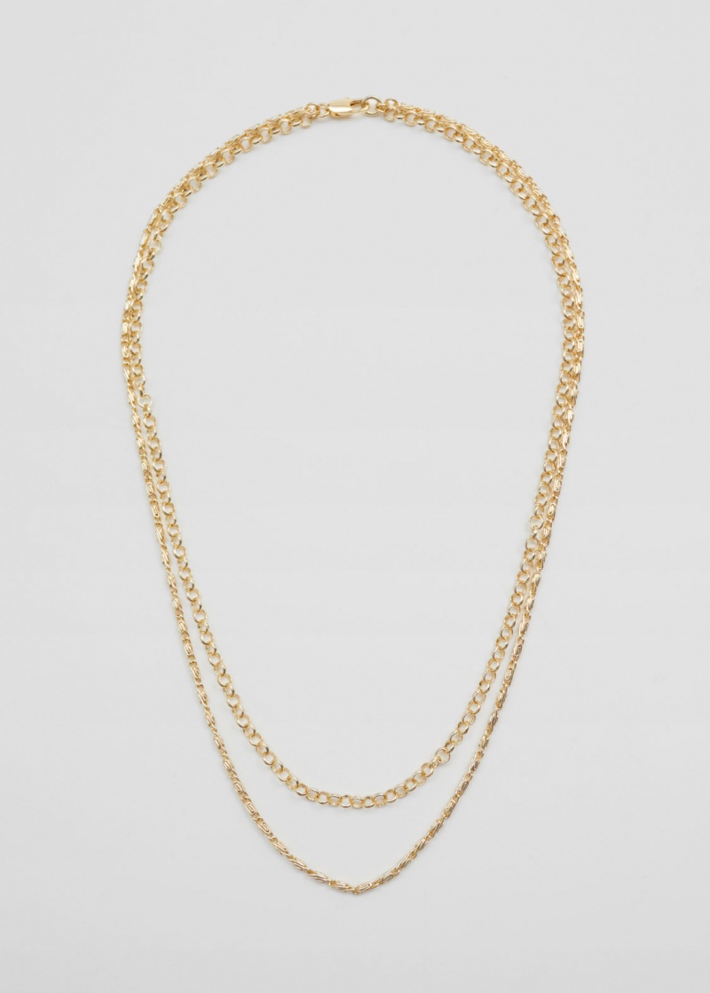 & Other Stories Layered Chain Necklace Oro | NOS-SN114704