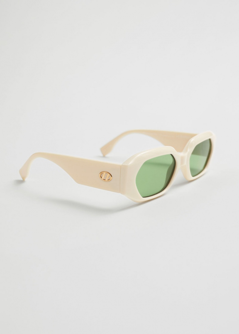 & Other Stories Le Specs Slaptrash Sunglasses Bianche | NOS-SN114601