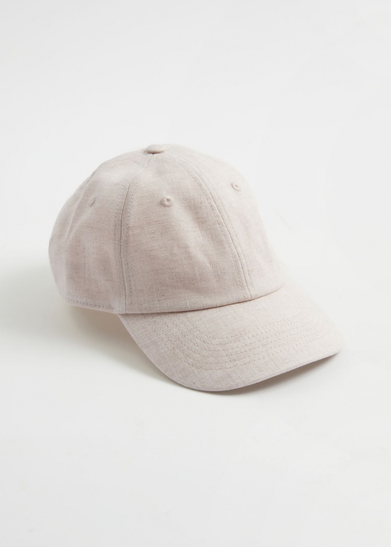 & Other Stories Linen Baseball Cap Marroni | NOS-SN114636