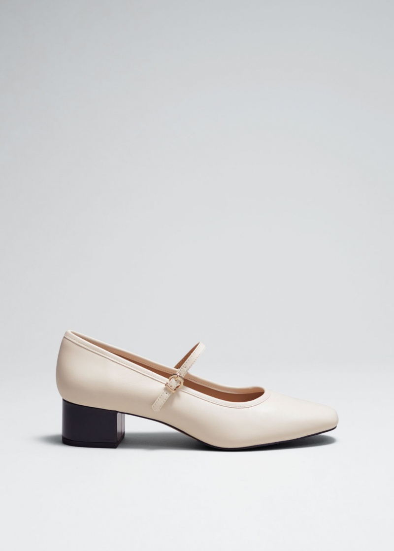 & Other Stories Mary Jane Pumps Crema | NOS-SN114468