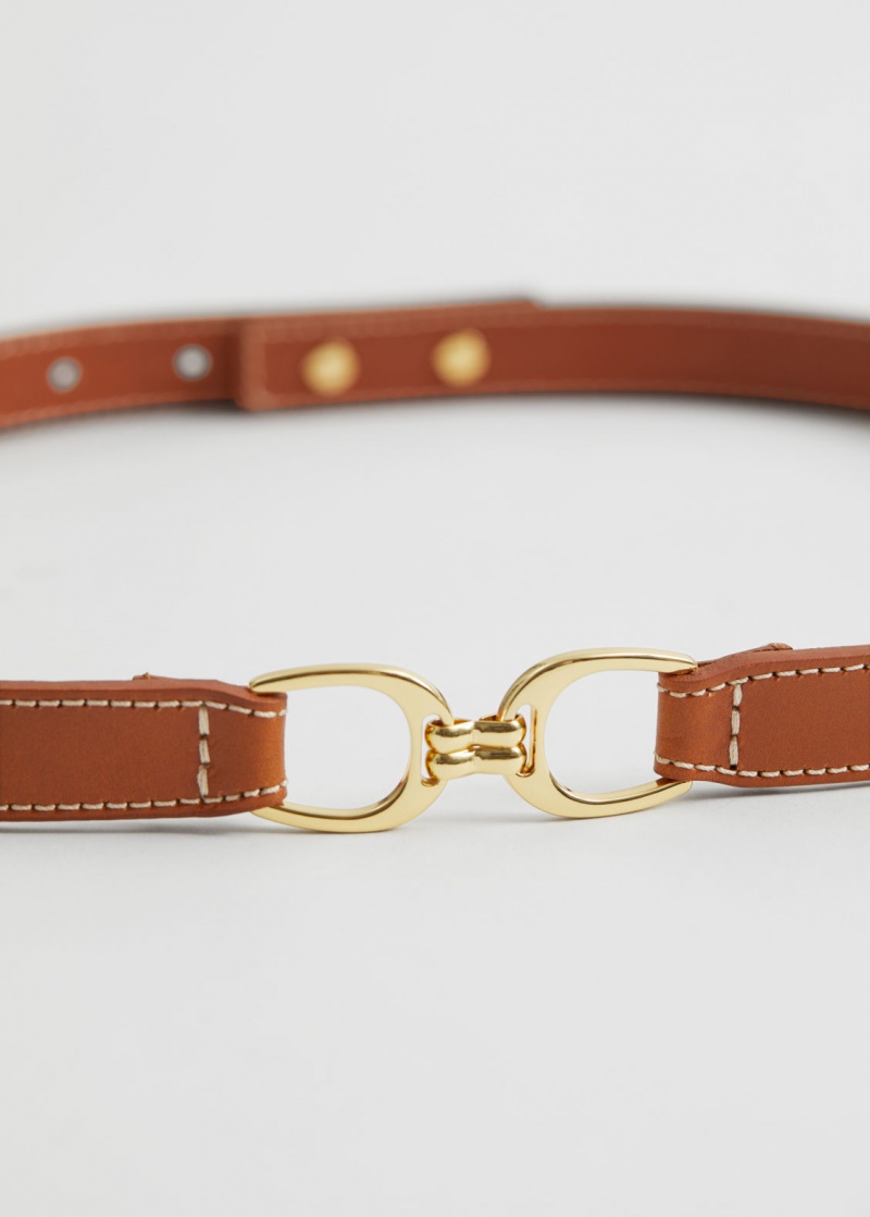 & Other Stories Mid-Vita Pelle Belt Marroni | NOS-SN114615