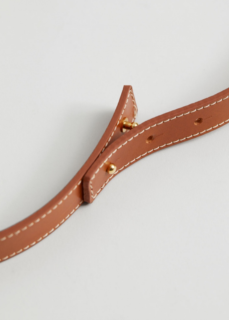 & Other Stories Mid-Vita Pelle Belt Marroni | NOS-SN114615