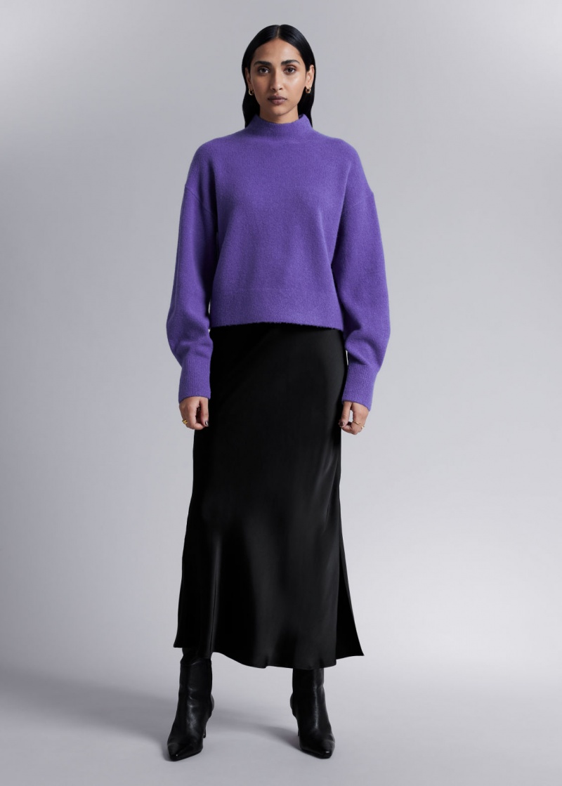 & Other Stories Mock-Neck Maglia Viola | NOS-SN113508