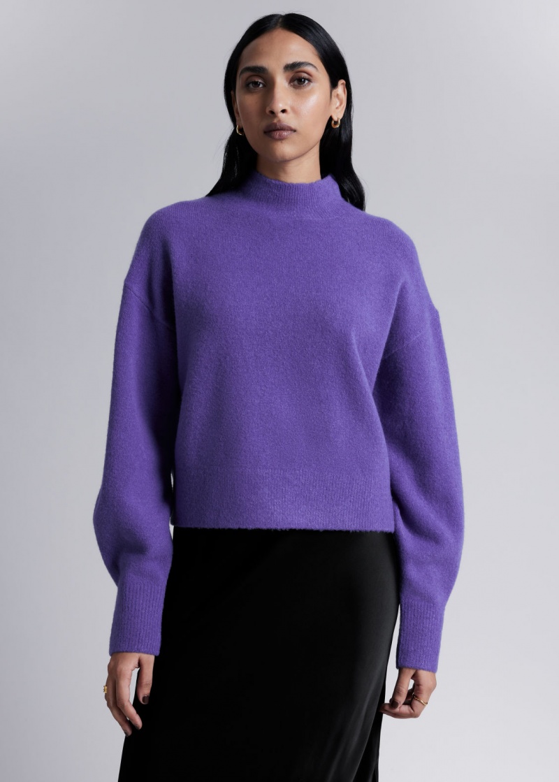 & Other Stories Mock-Neck Maglia Viola | NOS-SN113508