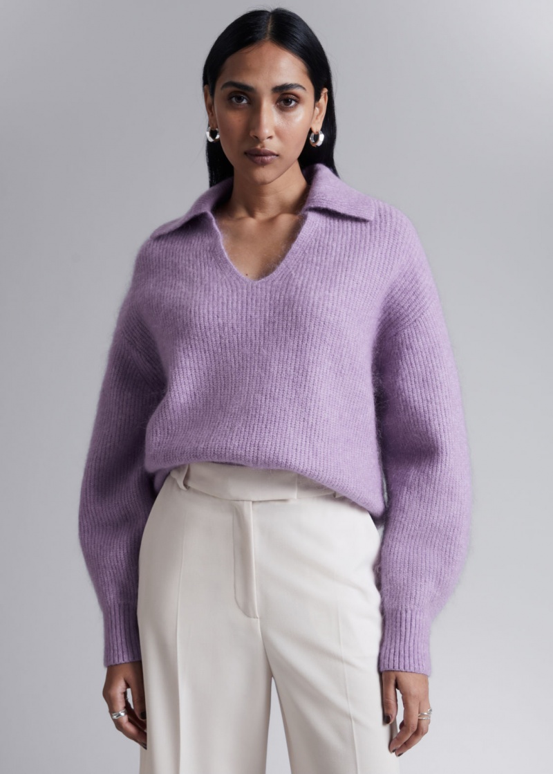 & Other Stories Mohair Knit Maglia Viola | NOS-SN113516