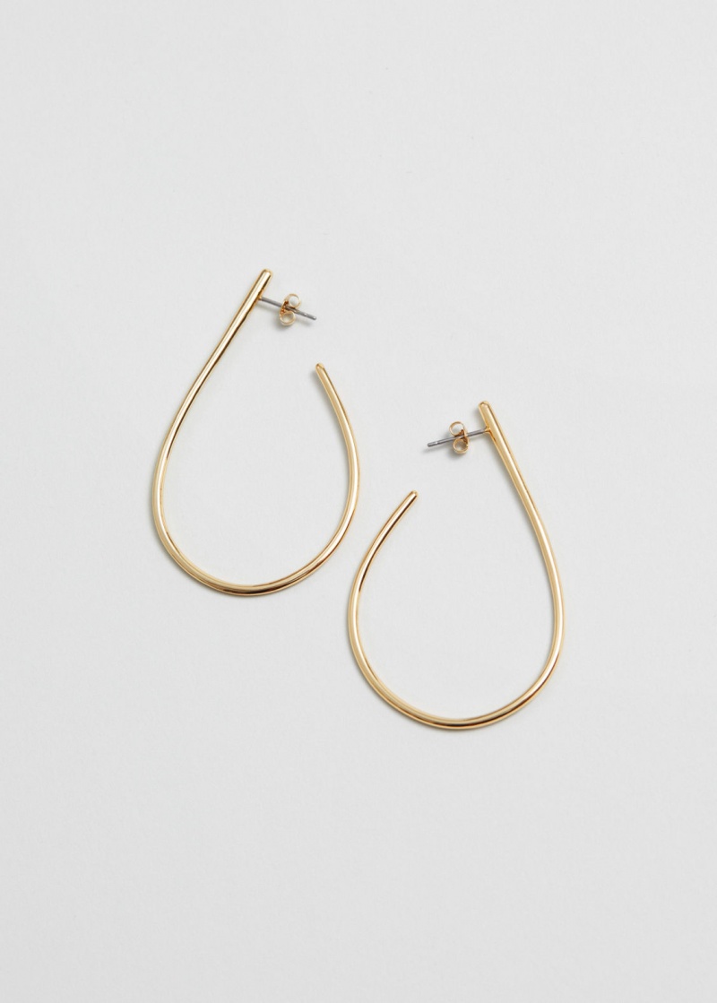 & Other Stories Open Slim Hoops Oro | NOS-SN114681