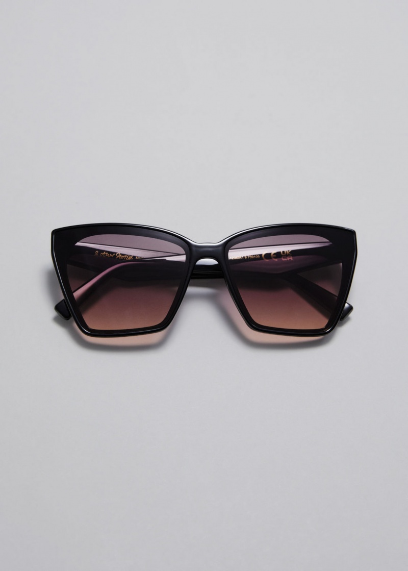 & Other Stories Oversized Cat-Eye Sunglasses Nere | NOS-SN114599