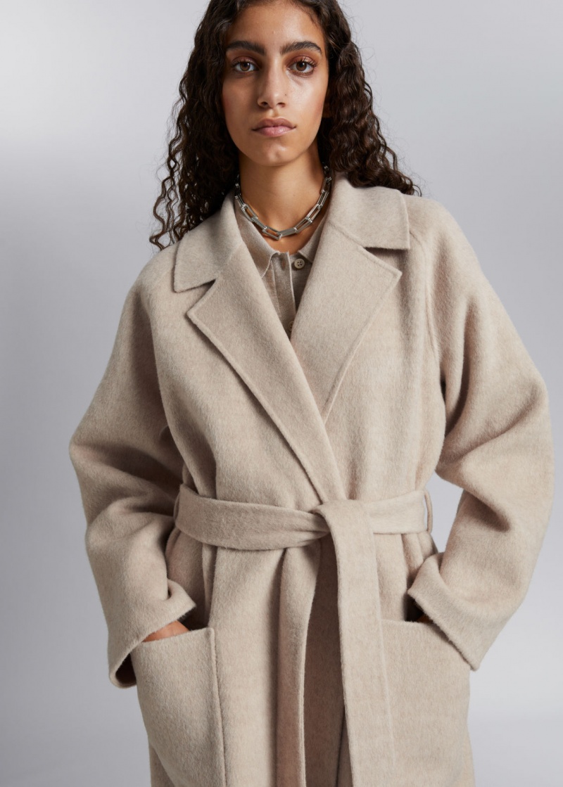 & Other Stories Patch Pocket Belted Coat Marroni | NOS-SN113778