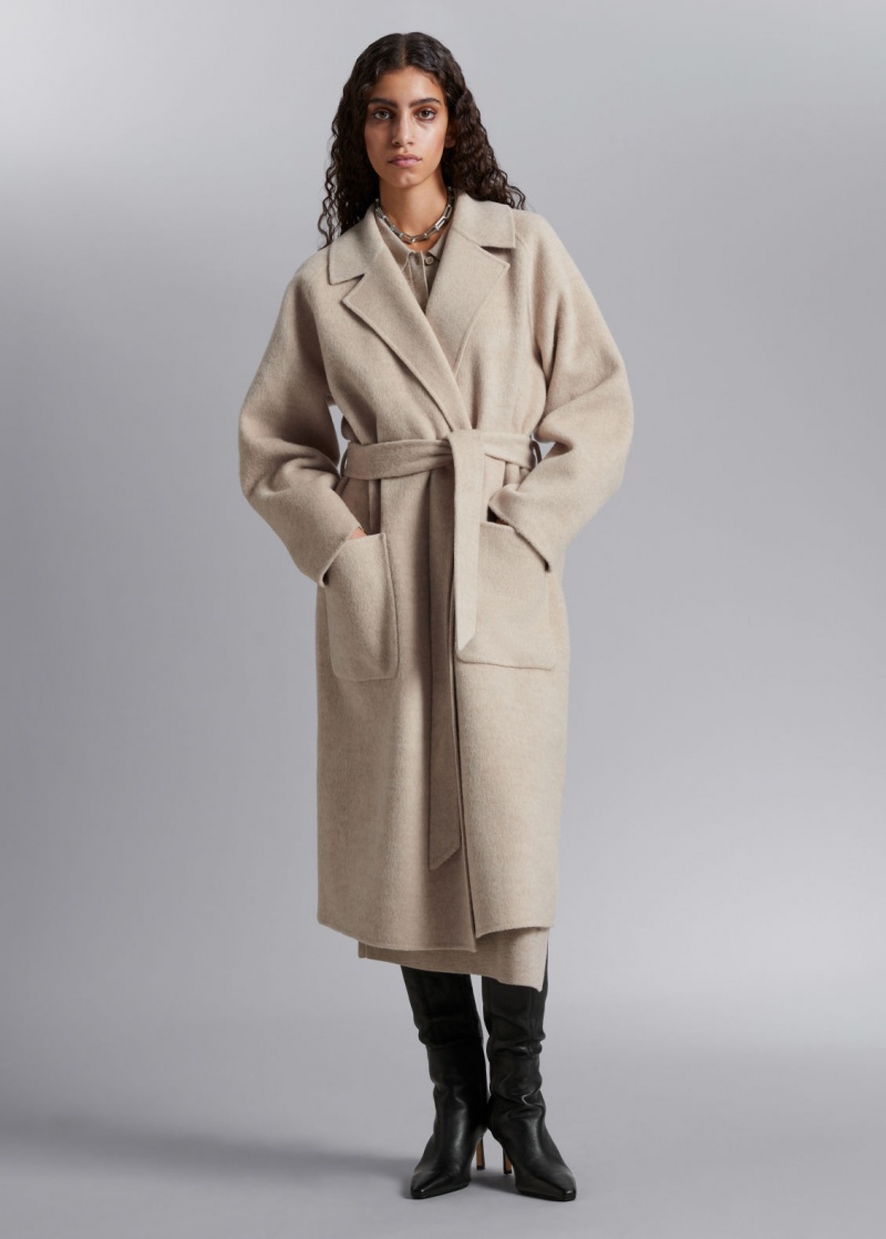 & Other Stories Patch Pocket Belted Coat Marroni | NOS-SN113778